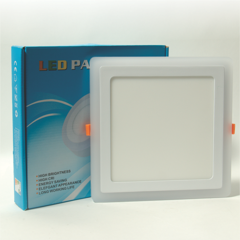 LED PANEL 18+6W SQ WH+BL MR