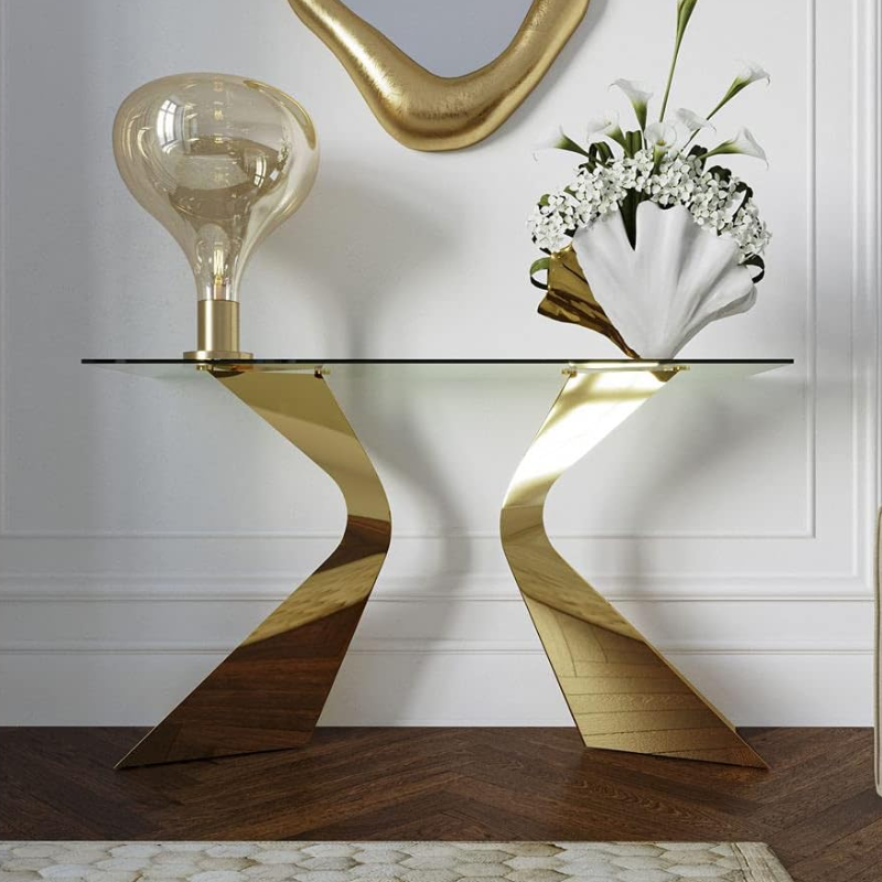 KOMOD XHAM+GOLD 140*40*80 PER KORIDORE