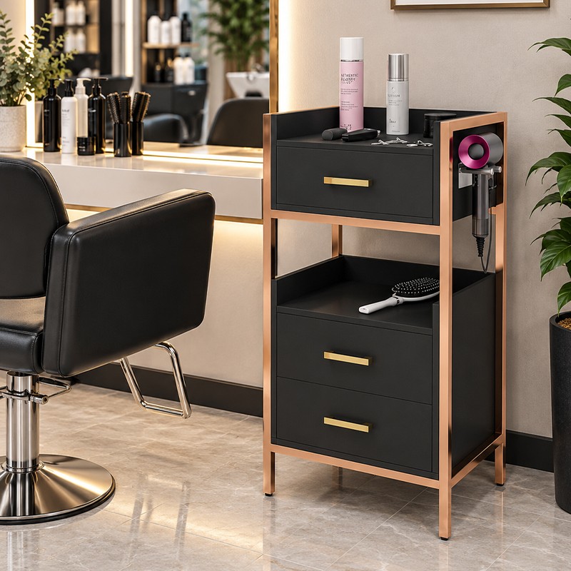 KOMODINE ME SIRTARE SP005 BLACK+GOLD