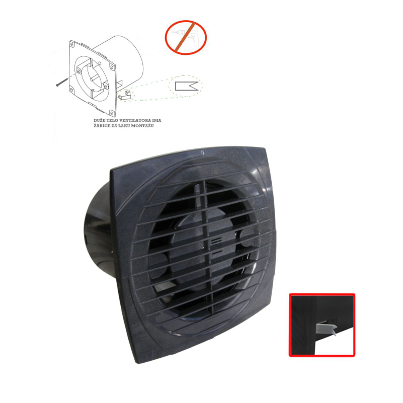 VENTILLATOR MTG A 100 ANTRACIT 401002/810016
