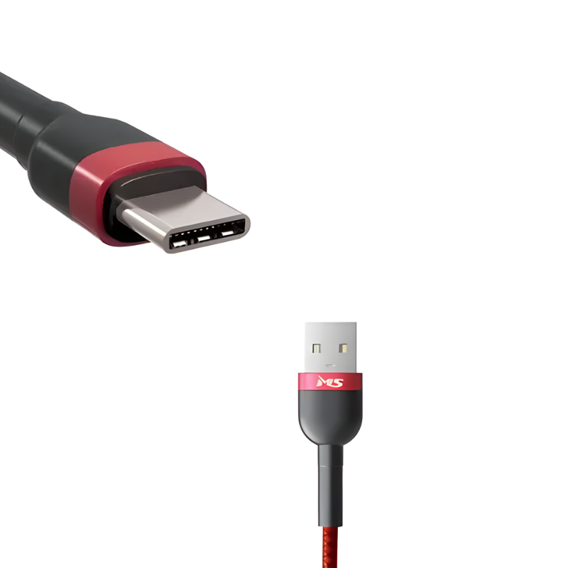 MS CABLE 2.4A USB-A- USB-C 1M
