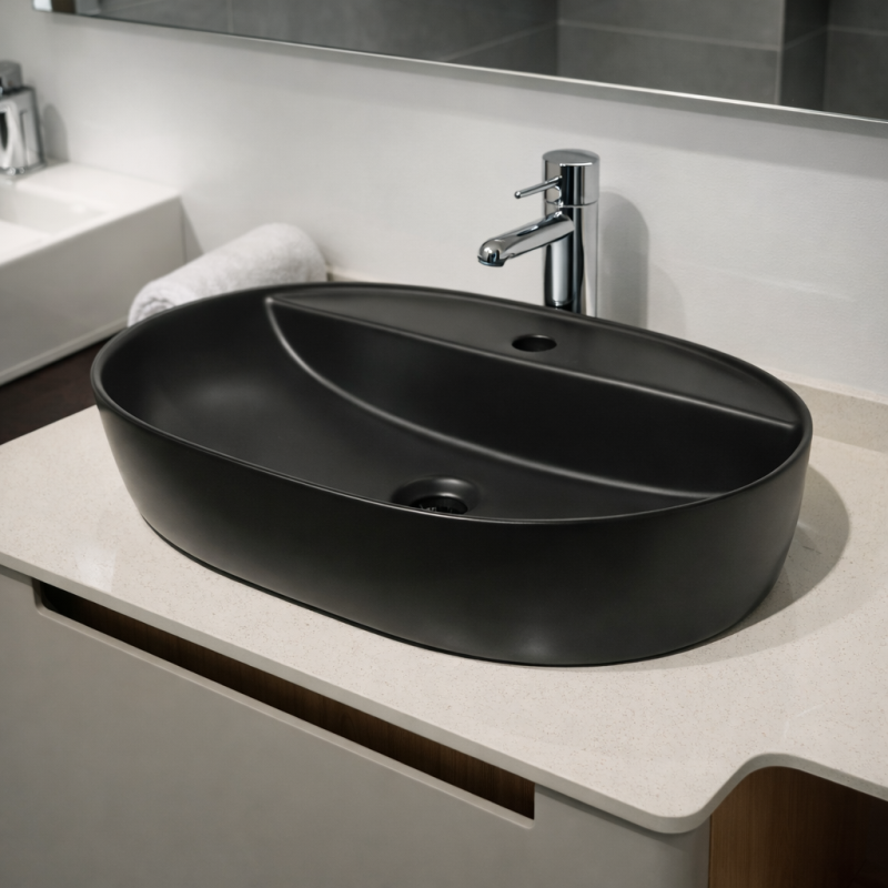 LAVAMAN TURA MATT BLACK 2301MB 610*410*130