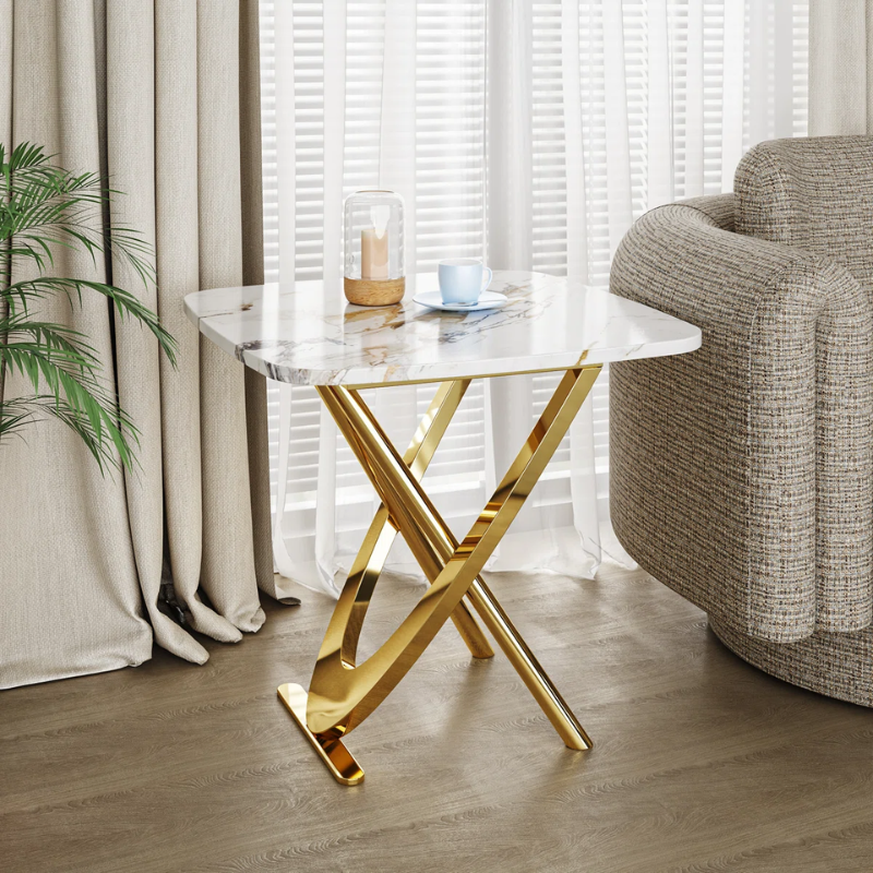TAVOLINE ANSORE 2183 50X50X55CM GOLD