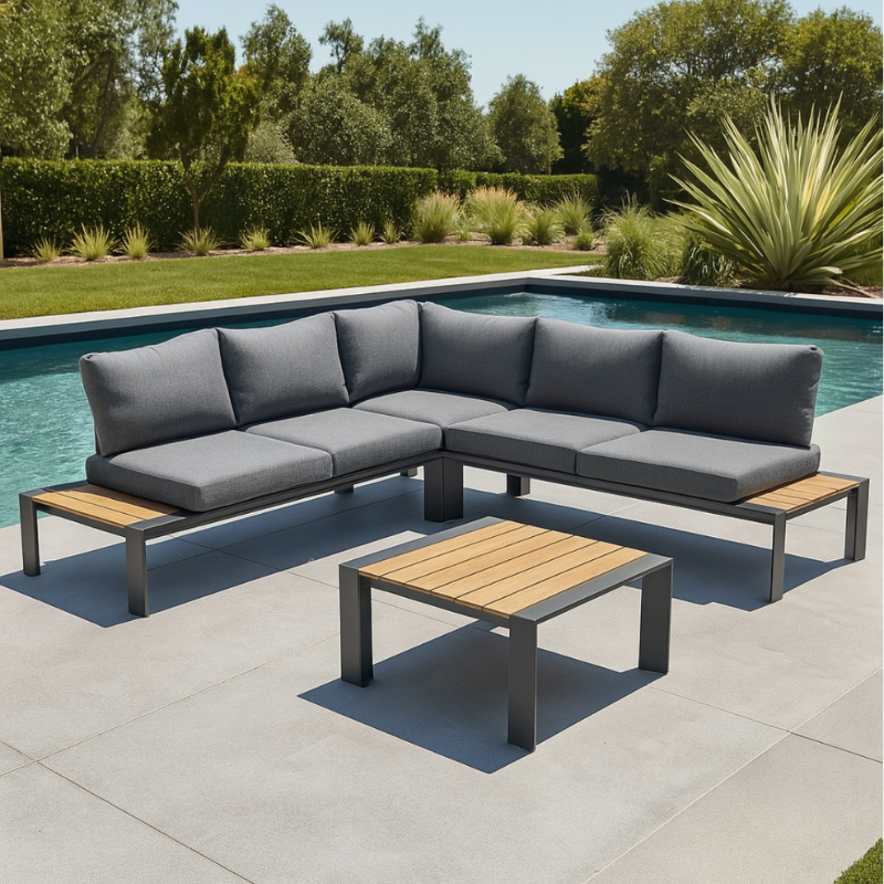 SET KOPSHTI RY-8002S KENDORE ME TAVOLINE 83x83x30CM 2/1