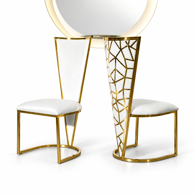 KARRIGE KUZHINE C604 46X47X102CM WHITE GOLD