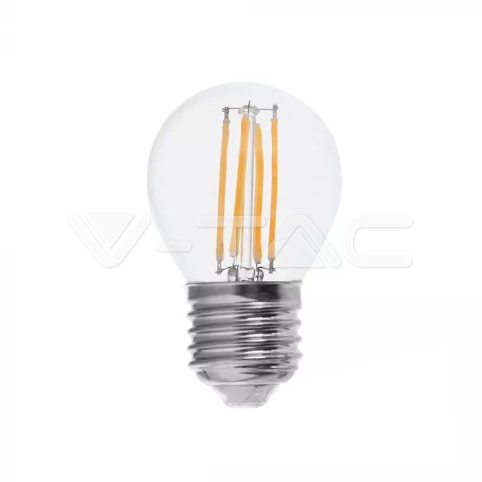 POQ ME FILAMENT V-TAC G45 E27 6W 130LM/W 3000K CLEAR 2851