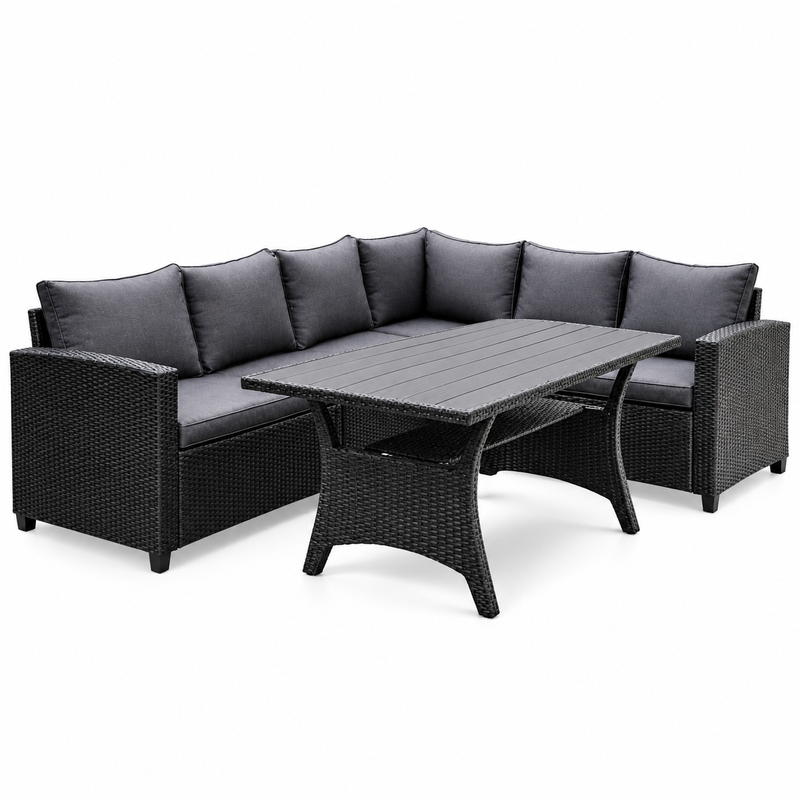 GARDEN SET TDH-GG0225 CORNER SOFA+TABLE 3/1