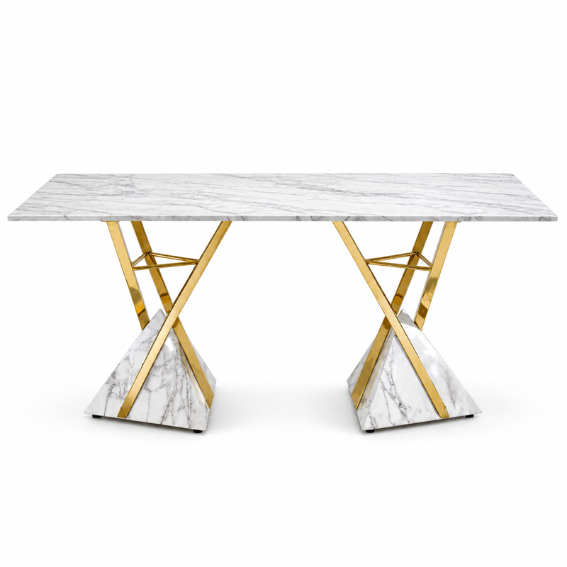 TAVOLINE KUZHINE 2056 200X100X75CM SILVER 3/1