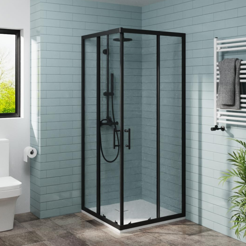 KABIN NATURE BLACK / TRANSPARENT 80*80*200cm SQ80-T-BLK PA SHIN 1/1