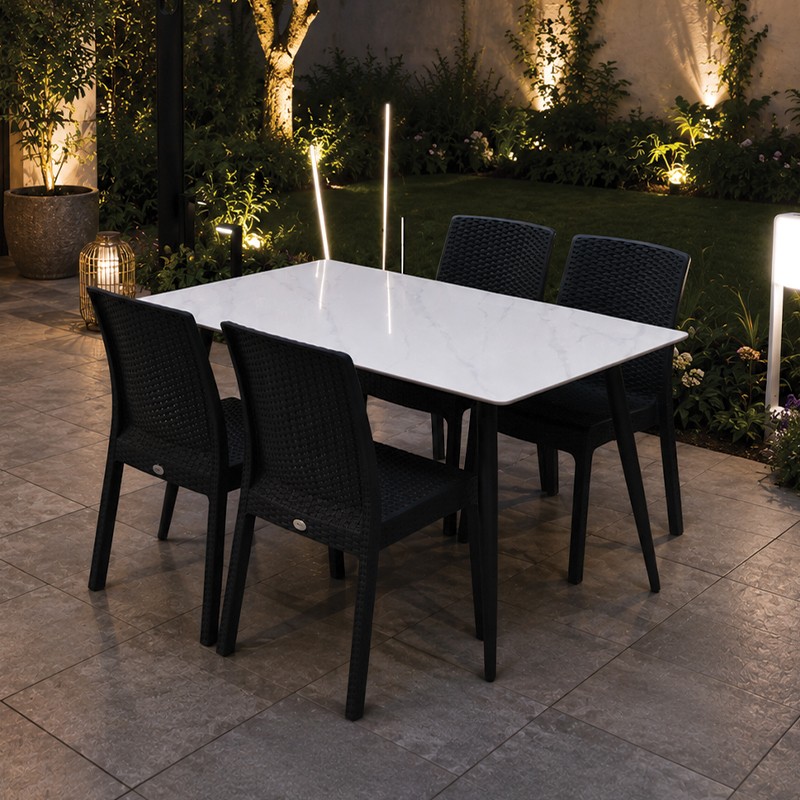 TAVOLINE KUZHINE X-04 WHITE LIGHT 140X80CM