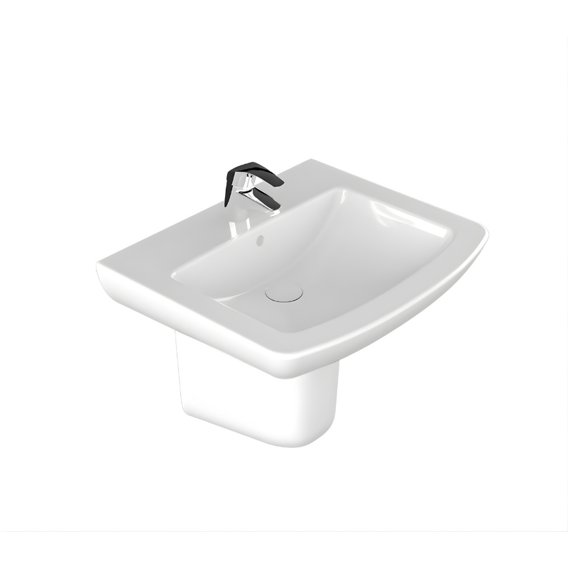 LAVABO ME GJYSEM SHTYLLE TURAVIT PLAZA 60cm PLZ 1701+1705