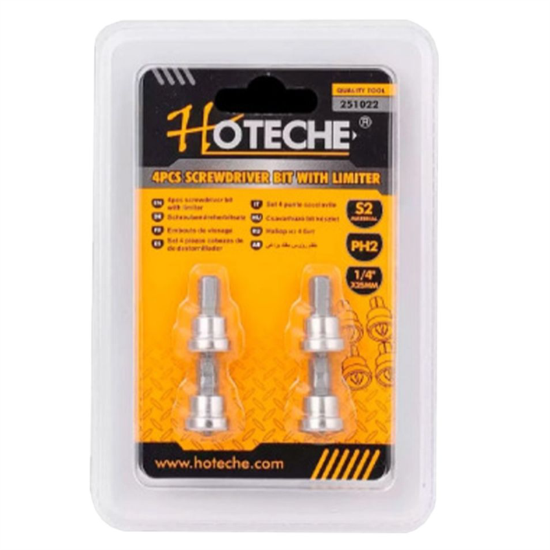 BITA KNAUFI SET 1/4" 4PCS HOTECHE 251022