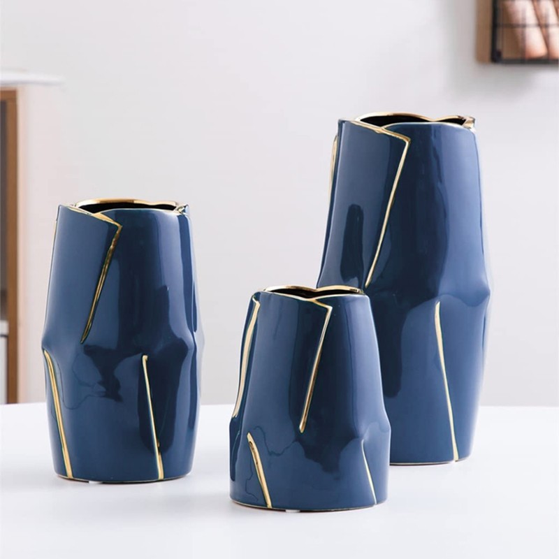 VAZO DEKORUESE G3-9 BLUE YS-809L  13.5x25cm