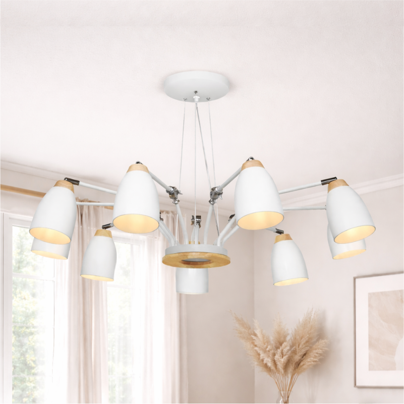 LLUSTER D2065-8 E27*40W*8 WHITE