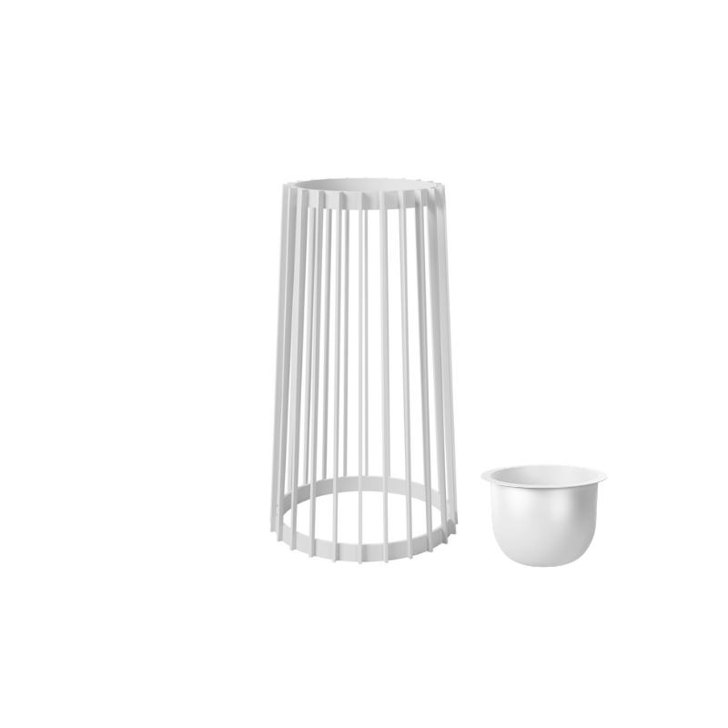 VAZO PLANT 2/1 54CM WHITE 5374-011