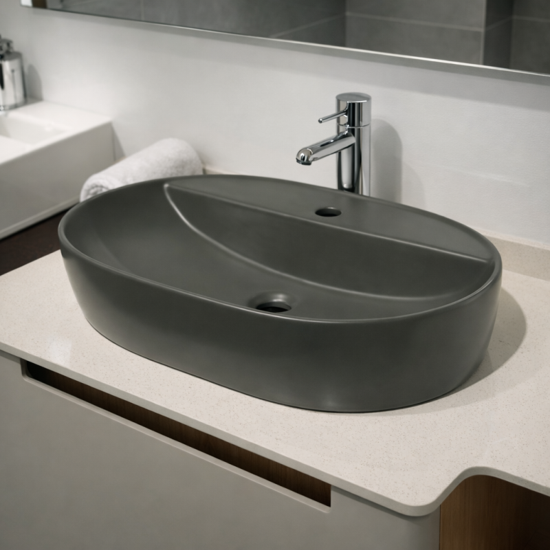 LAVAMAN TURA MATT GREY 2301MG 610*410*130