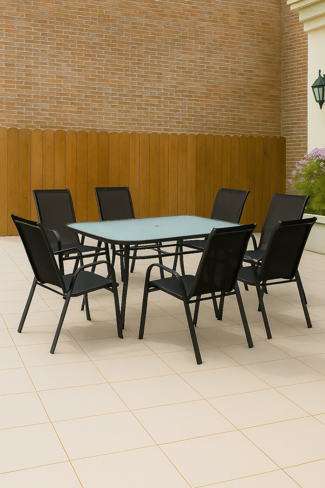 TAVOLINE + 6 KARRIGE (E ZEZË )