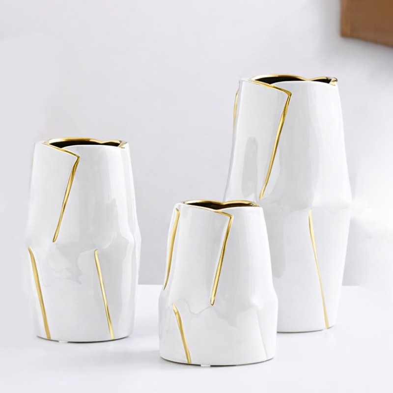 VAZO DEKORUESE G3-12 WHITE YS-809L  13.5x25cm